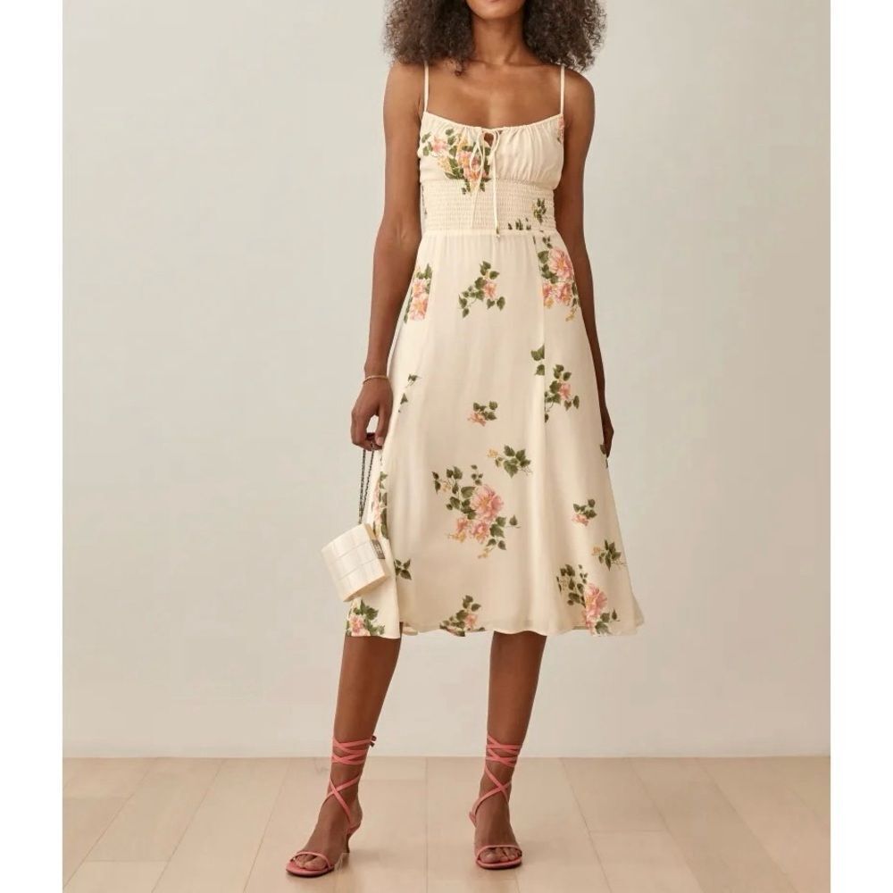 REFORMATION Bran Floral Print Dress